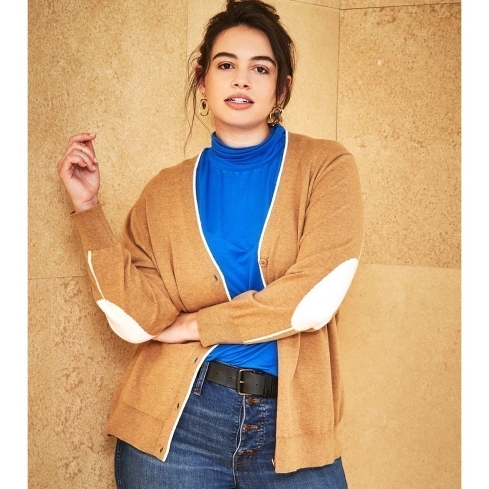 COURT & Rowe Victoria Tan Cardigan Sweater Size Small
